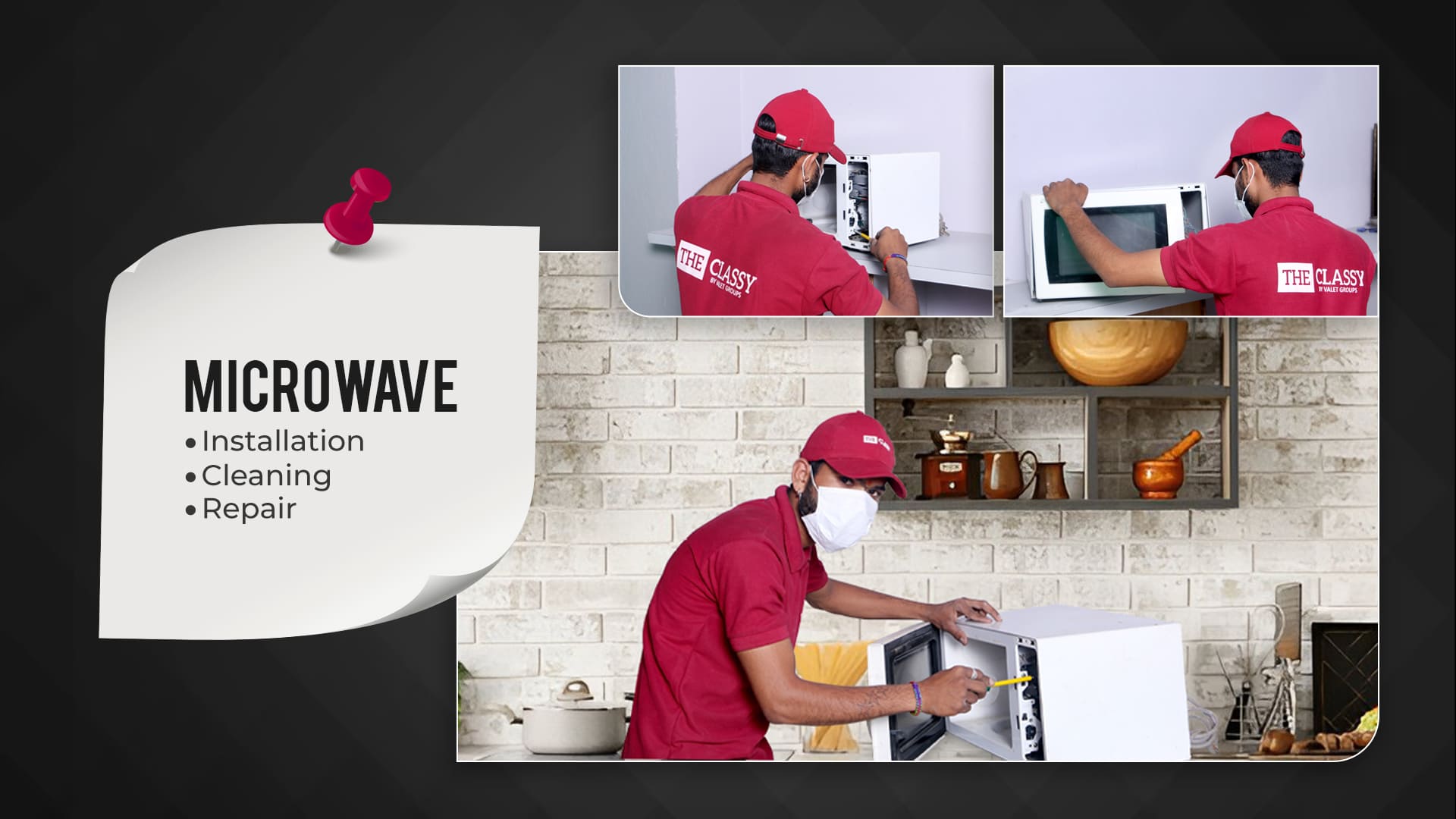 Technician repairing a microwave oven at home in indore – The Classy Repair Services